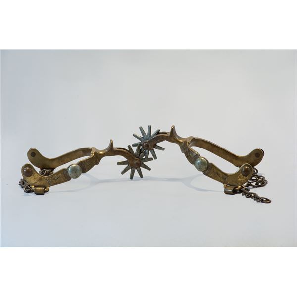 North and Judd Marked Leaf Design Spurs