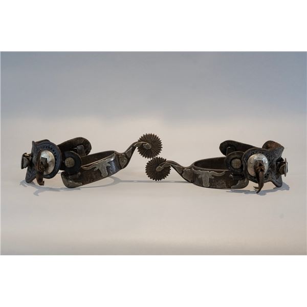 KFMC Double Mounted Longhorn pattern Spurs