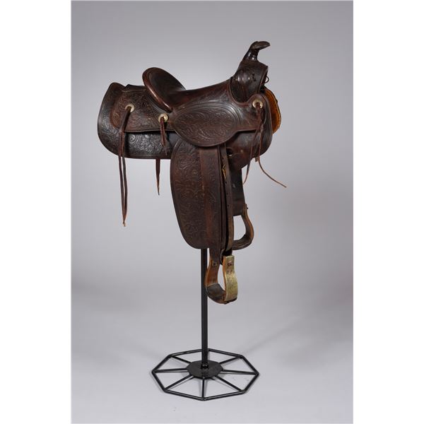 Vintage 1940s N. Porter & Co. Brown Western Saddle