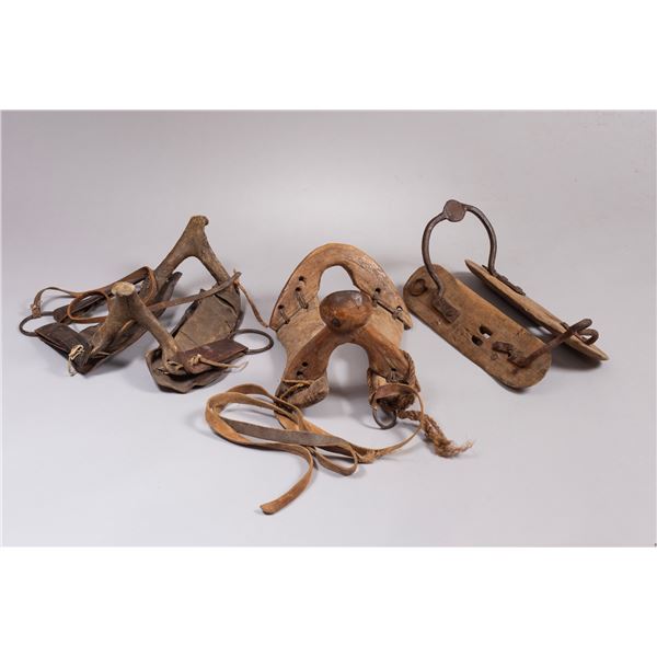 Group of Three Early American Saddles