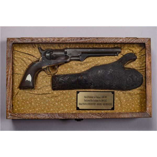 Colt Model 1849 Pocket Revolver with Main & Winchester "Slim Jim" Holster