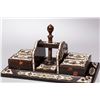 Image 6 : Rare 1800s Saloon Era Playing Card Press with Four King Suit Boxes and Chips