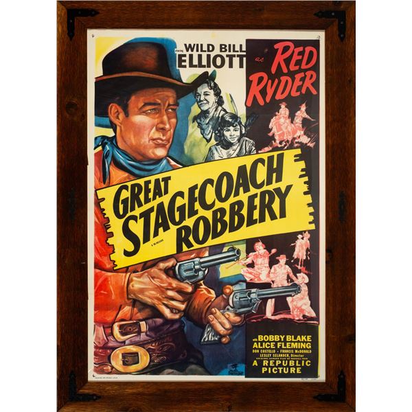 Origninal 1949 "Great Stagecoach Robbery" Movie Poster - Numbered Edition (49/168)