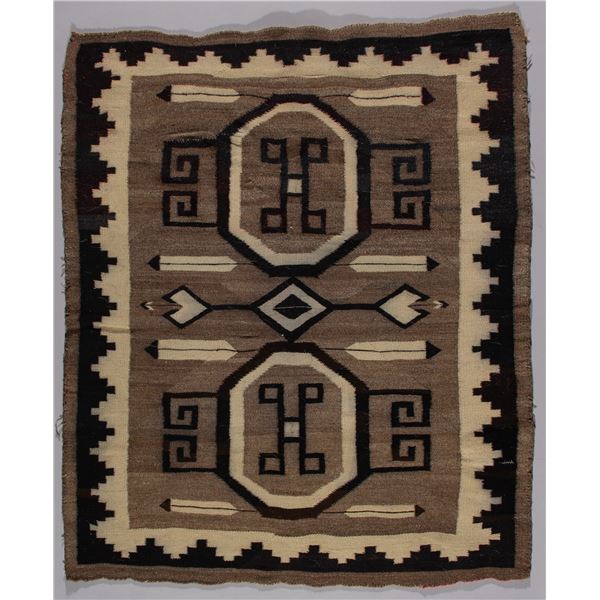 Early 20th Century Navajo Crystal Pictorial Rug