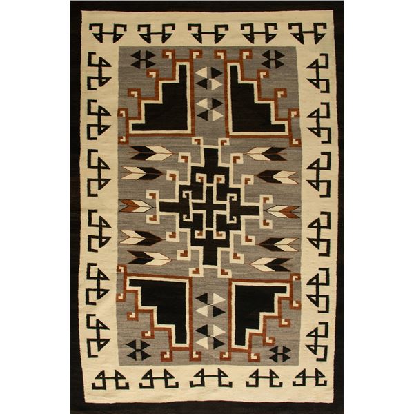 Navajo Two Grey Hills Rug, Ca 1930s