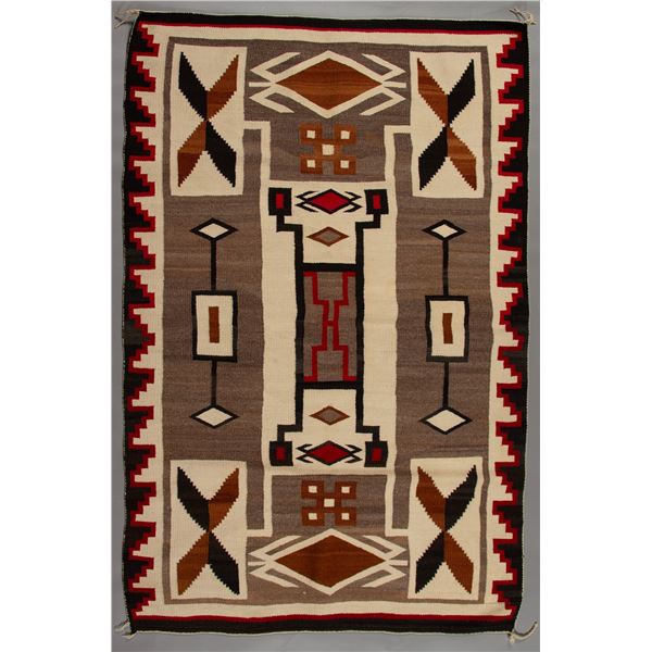 Navajo Strom Pattern Rug J.B. Moore, Ca 1940s