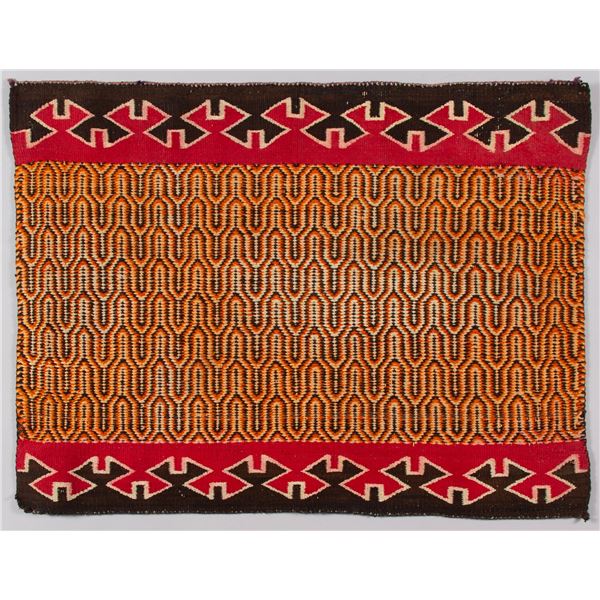 Rare Navajo Single Saddle Blanket, Early 20th Century