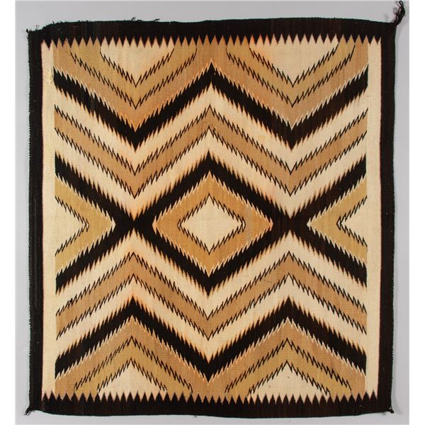 Vintage Navajo "Eye Dazzler" Rug, Natural Fleece Tones