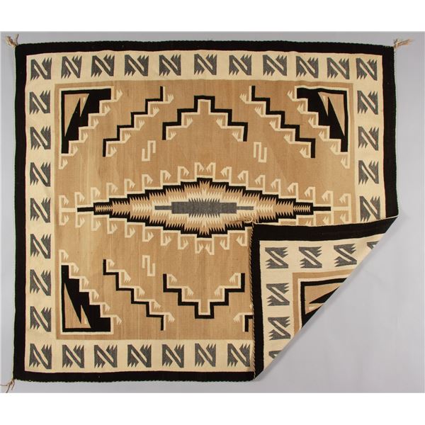 Toadalena / Two Grey Hills Rug, Irene Ashihi, Bear Clan, Ca 1940 -1950s