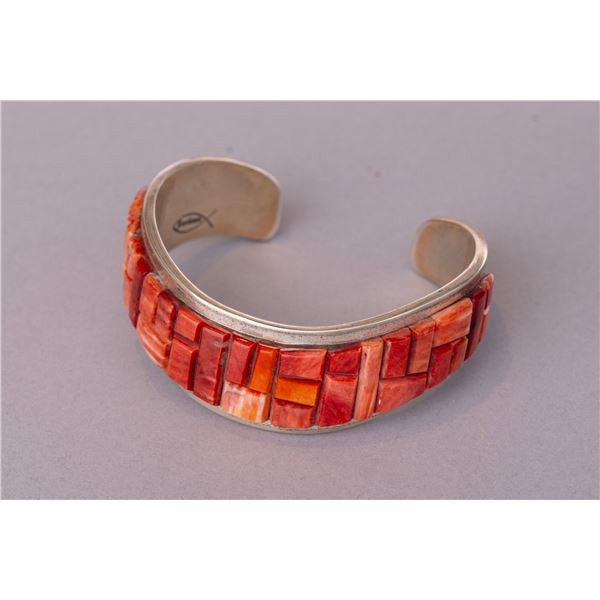 Navajo Coral Bracelet by Tommy Jackson