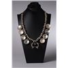 Image 2 : Vintage Navajo Morgan Dollar Coin Squash Blossom Necklace with Turquoise Naja