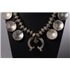 Image 4 : Vintage Navajo Morgan Dollar Coin Squash Blossom Necklace with Turquoise Naja