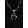 Image 2 : Turquoise Necklace with Sterling Silver and Turquoise Naja Pendant