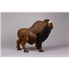 Image 3 : Vintage American Bison Hand-Carved from a single piece of Solid Wood