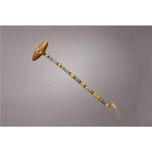 Northern Plains beaded Skull Cracker Club, 1890s