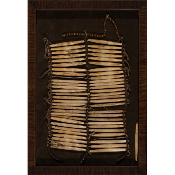 Northern Plains Breastplate in Shadowbox, Ca 1880-90s