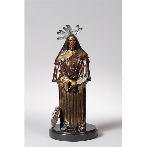 JD Challenger "White Men Medicine" Bronze Sculpture