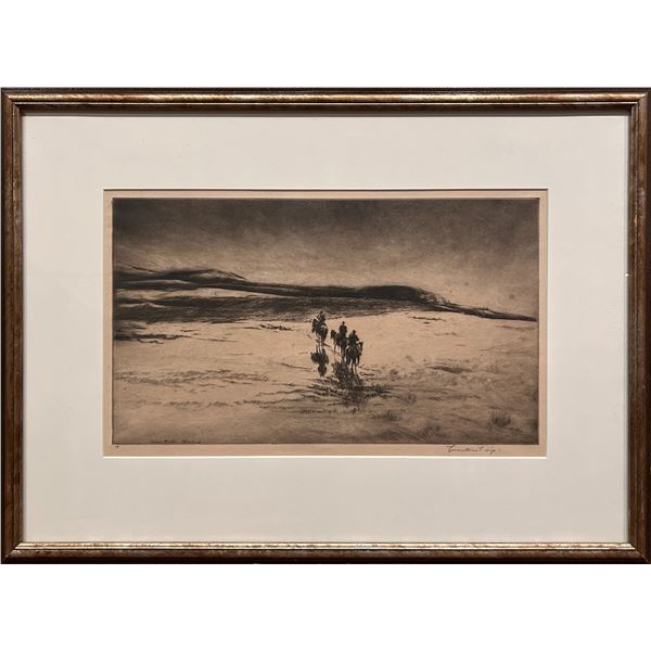Levon West (1900-1968) "Wyoming" Etching+C15