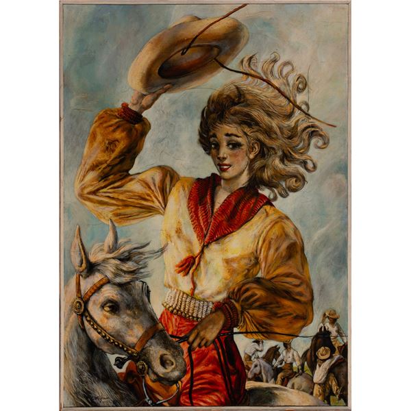 Gert H. Wollheim (1894-1974), "Cowgirl" Painting, 1947