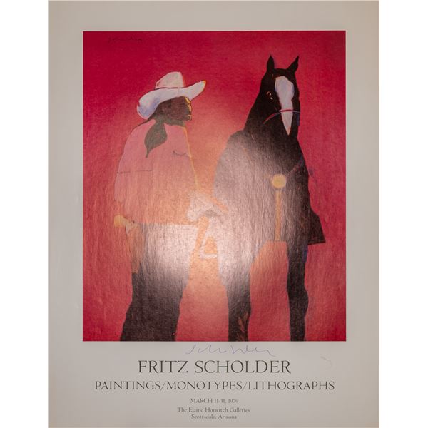 Fritz Scholder "Untitled: The Elaine Horwitch Galleries Autographed Poster"