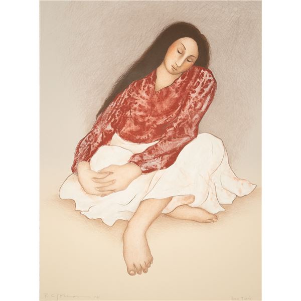 R.C. Gorman (Navajo) b. 1931 " Evangelina (State I) "Bon a Tirer"