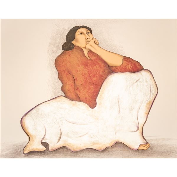 R.C. Gorman (Navajo) b. 1931 "Rosalie" 1982 Lithograph