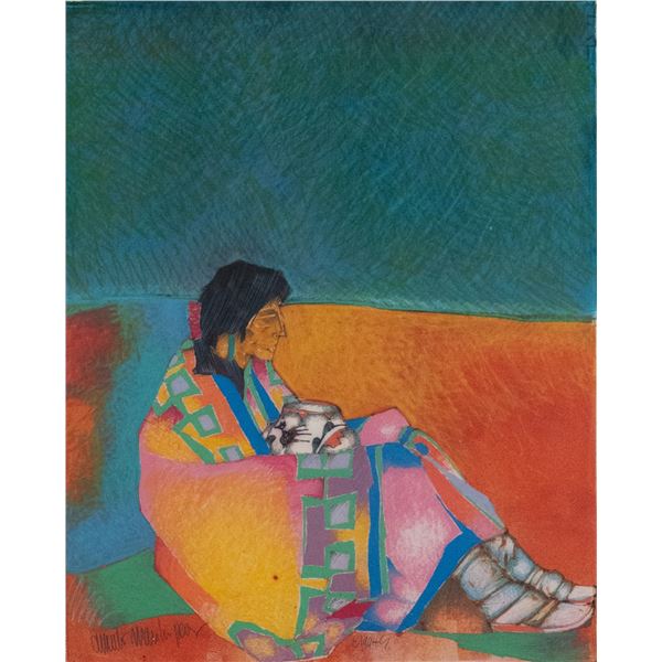 Amado M. Pena Jr. (b. 1943), "Untitled: Mestizo Series, Artesana"