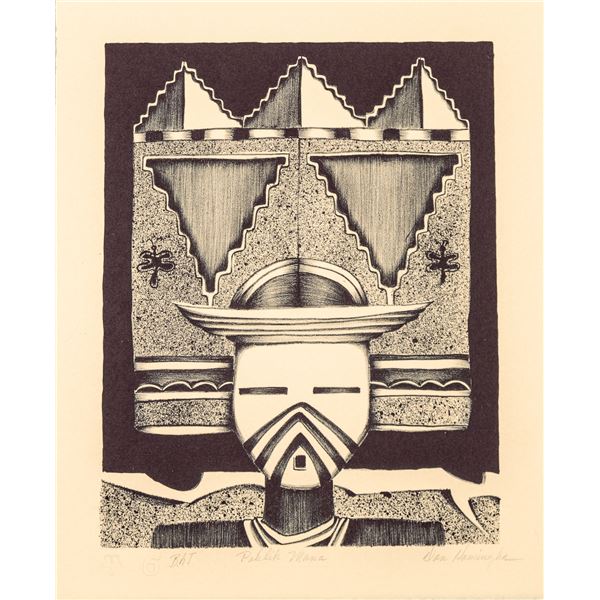 Dan Namingha (Hopi) b. 1950, "Pahlik Mana (Butterfly Maiden)," Bon A Tirer