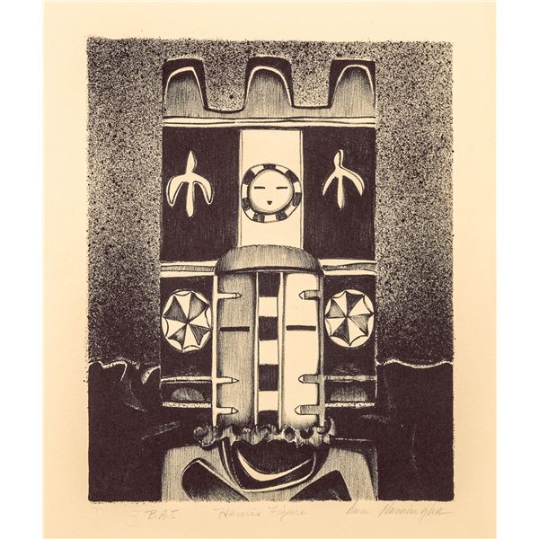Dan Namingha (Hopi) b. 1950 "Hemis Figure, c. 1982" Bon A Tirer