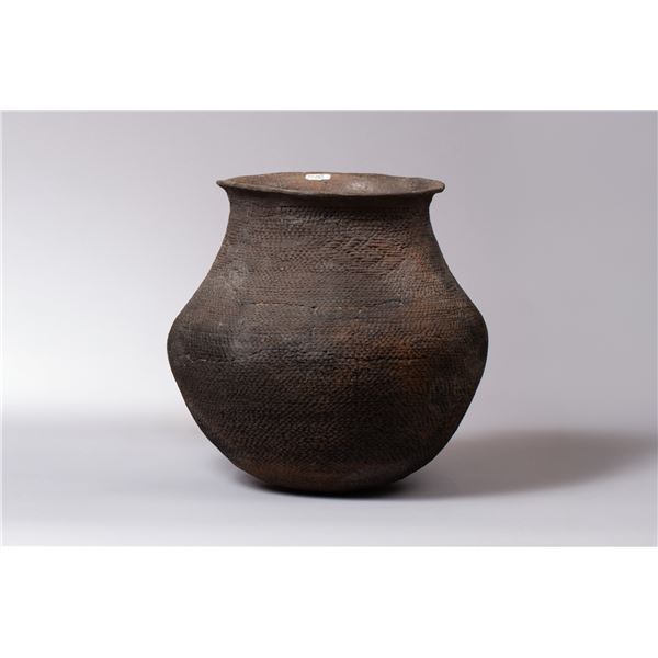 Large Ancient Anasazi Corrugated Olla Cooking Pot, Ca 1100 - 1300 AD