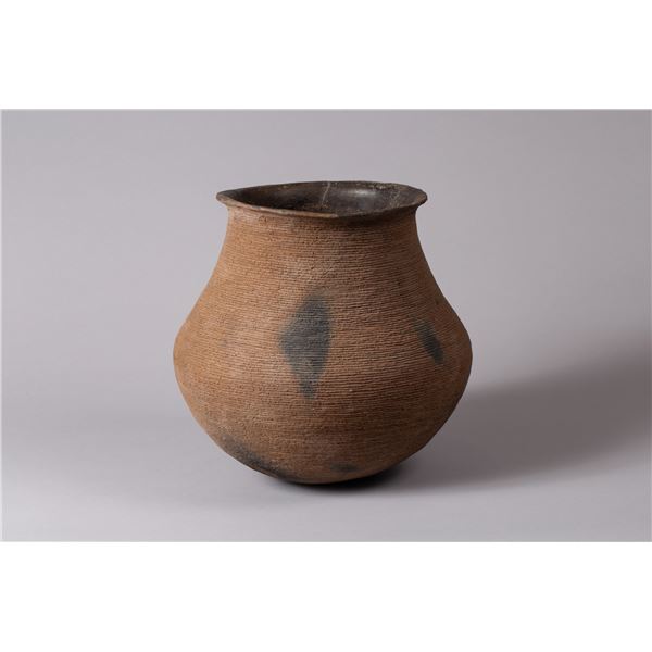 Prehistoric Ancestral Pueblo Corrugated Pottery Jar, Ca 1100 - 1300 AD