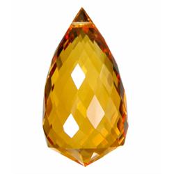 18.25ct Briolette Red Orange Citrine  (GEM-15711A)