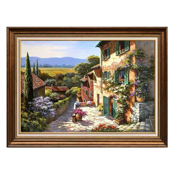 Tranquil Afternoon in a Small Town