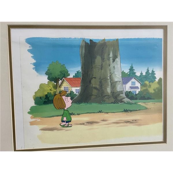 Peanuts character Peppermint Patty framed and matted  sericell