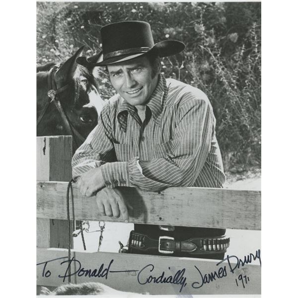 The Virginian James Drury signed photo