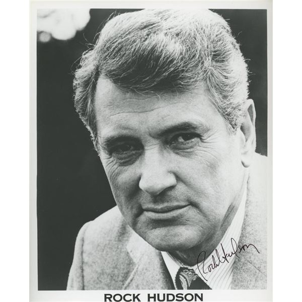 Pillow Talk Rock Hudson signed  photo. GFA Authenticated