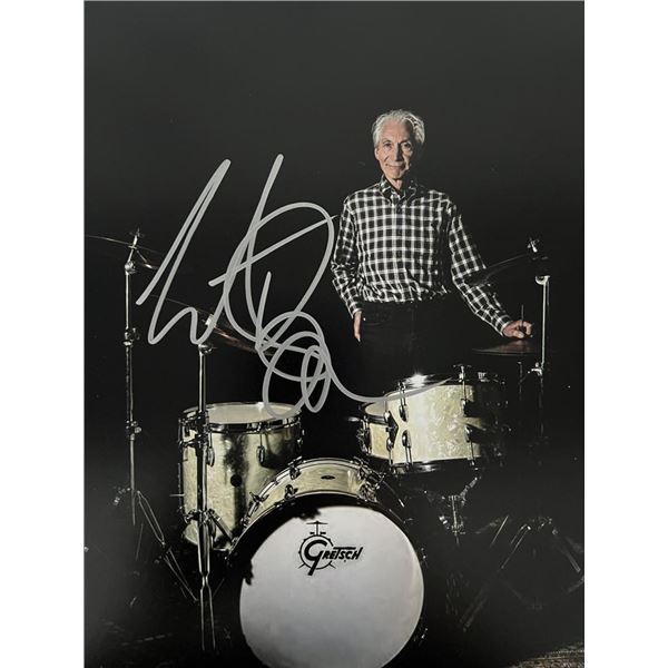 Rolling Stones Charlie Watts signed photo