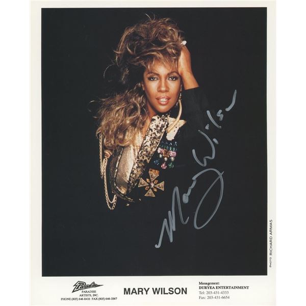 The Supremes Mary Wilson signed photo. GFA Authenticated