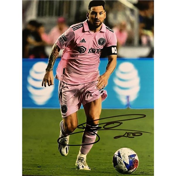 Lionel Messi signed photo