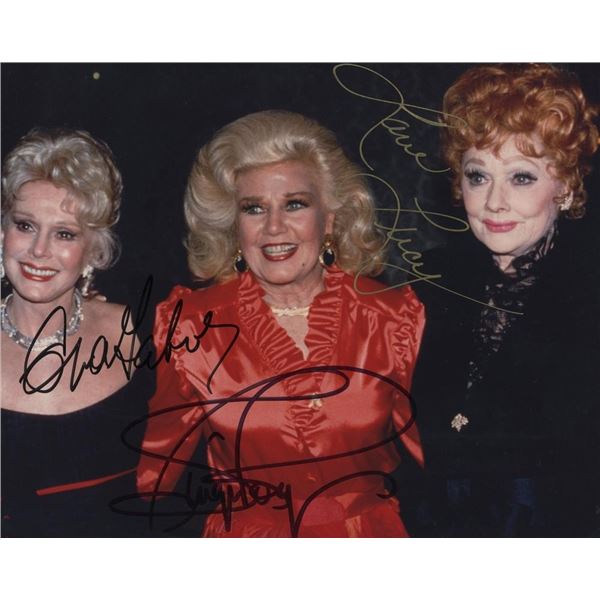 Eva Gabor, Ginger Rogers and Lucille Ball signed photo. GFA Authenticated