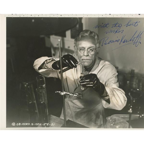 Universal. Monster Boris Karloff signed photo