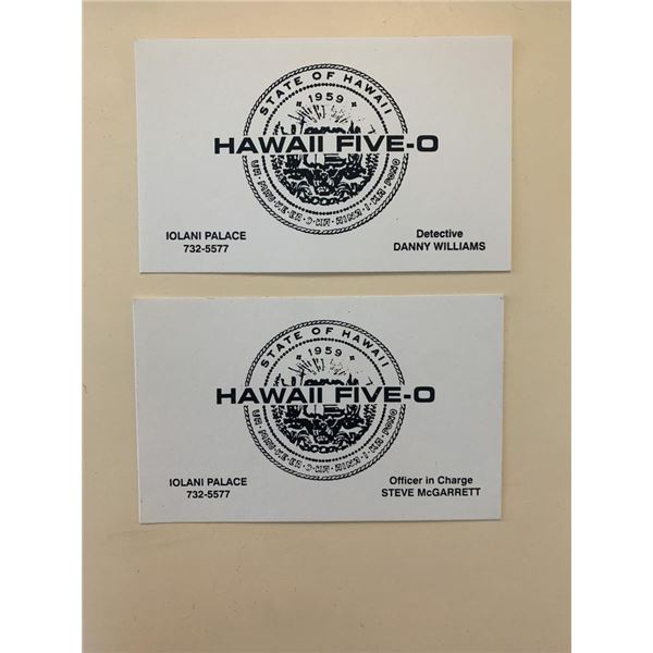 Hawaii Five-O TV prop business cards