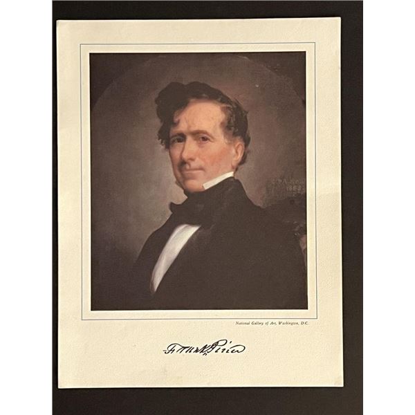 14th President Franklin Pierce Facsimile Signed Photo Art Print