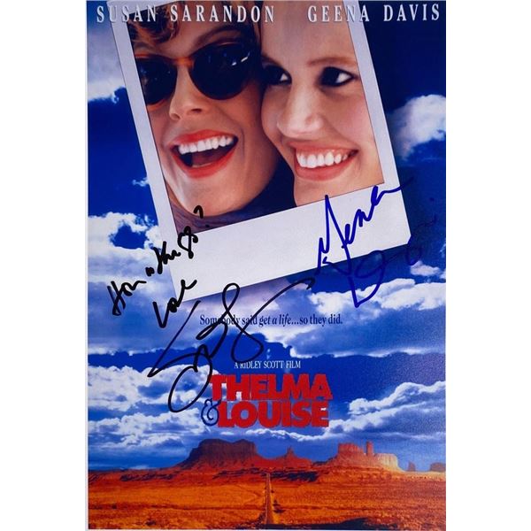 Thelma and Louise Susan Sarandon and Geena Davis facsimile signed movie photo