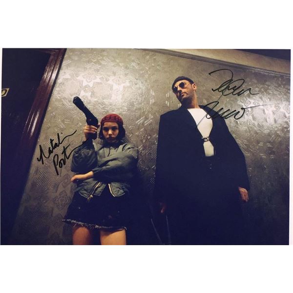 LÃ©on: The Professional Jean Reno and Natalie Portman signed movie poster