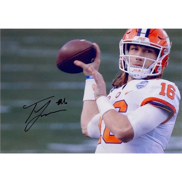 Clemson Tigers Trevor Lawrence facsimile signed photo