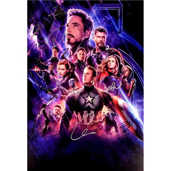 Avengers cast signed movie photo