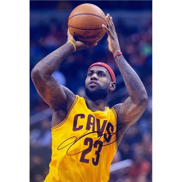 NBA All Star LeBron James facsimile signed  photo