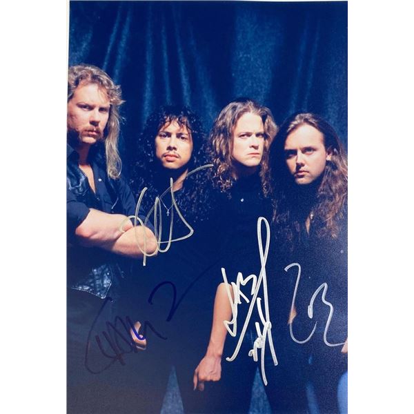 Metallica facsimile band signed photo