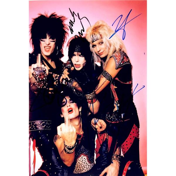 MÃ¶tley CrÃ¼e band facsimile signed  photo
